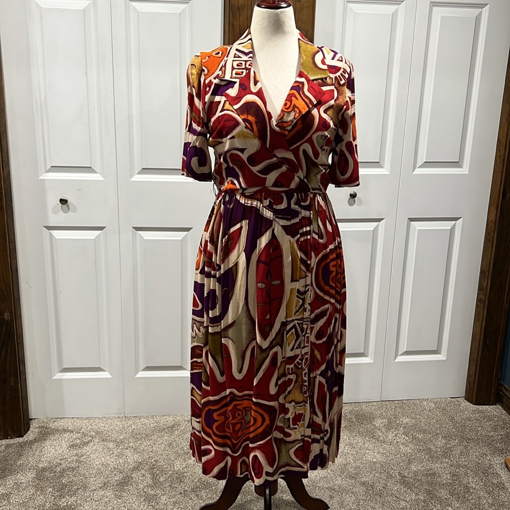 Multicolor Abstract Print Women's Dress